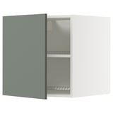 METOD Elemento top per frigo/congelatore, bianco/Nickebo grigio-verde opaco, 60x60 cm