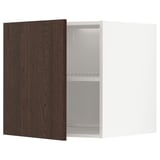 METOD Elemento top per frigo/congelatore, bianco/Sinarp marrone, 60x60 cm