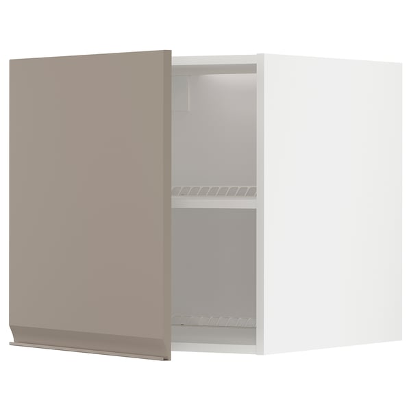 METOD Elemento top per frigo/congelatore, bianco/Upplöv beige scuro opaco, 60x60 cm