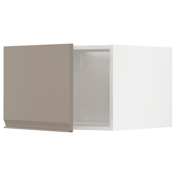 METOD Elemento top per frigo/congelatore, bianco/Upplöv beige scuro opaco, 60x40 cm