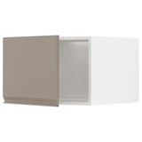 METOD Elemento top per frigo/congelatore, bianco/Upplöv beige scuro opaco, 60x40 cm