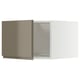 METOD Elemento top per frigo/congelatore, bianco/Voxtorp grigio-marrone scuro lucido, 60x40 cm