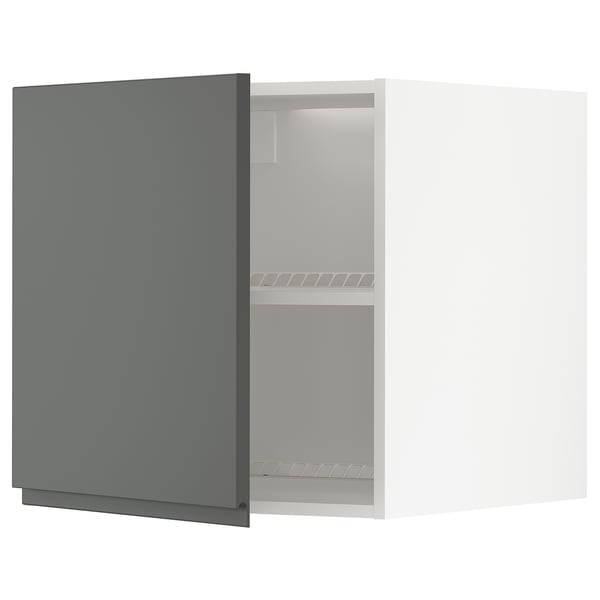 METOD Elemento top per frigo/congelatore, bianco/Voxtorp grigio scuro, 60x60 cm