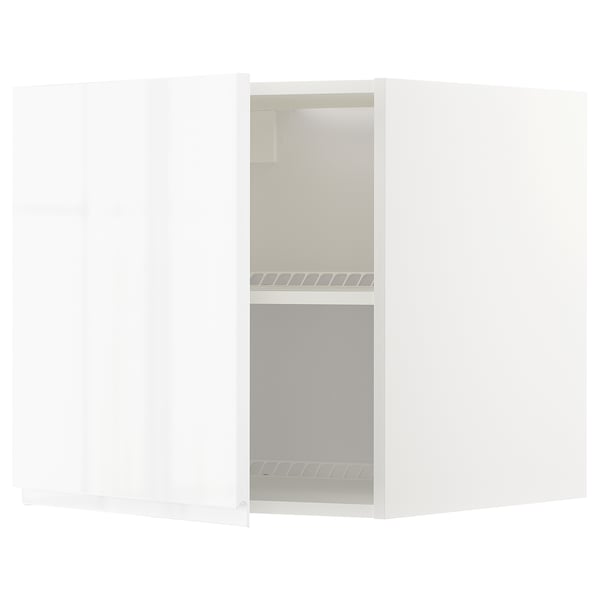METOD Elemento top per frigo/congelatore, bianco/Voxtorp lucido/bianco, 60x60 cm