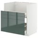 METOD / MAXIMERA Mob base lavello TALLSJÖN, bianco/Kallarp grigio-verde scuro lucido, 80x60 cm