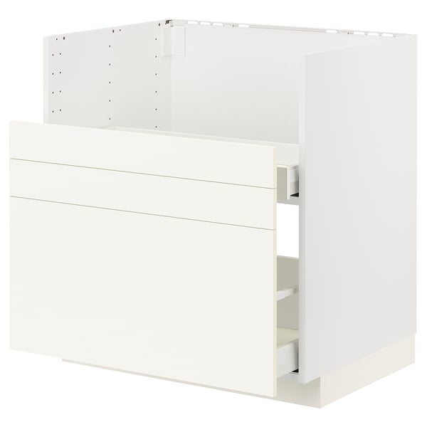 METOD / MAXIMERA Mob base lavello TALLSJÖN, bianco/Vallstena bianco, 80x60 cm
