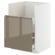 METOD / MAXIMERA Mob base lavello TALLSJÖN, bianco/Voxtorp grigio-marrone scuro lucido, 60x60 cm