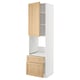 METOD / MAXIMERA Mobil forn/cass/2fron/1cass me/1al, bianco/Forsbacka rovere, 60x60x220 cm