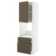 METOD / MAXIMERA Mobil forn/cass/2fron/1cass me/1al, bianco/Havstorp marrone-beige, 60x60x200 cm