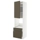 METOD / MAXIMERA Mobil forn/cass/2fron/1cass me/1al, bianco/Havstorp marrone-beige, 60x60x220 cm