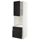 METOD / MAXIMERA Mobil forn/cass/2fron/1cass me/1al, bianco/Lerhyttan mordente nero, 60x60x200 cm