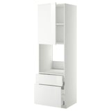 METOD / MAXIMERA Mobil forn/cass/2fron/1cass me/1al, bianco/Ringhult bianco, 60x60x200 cm