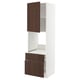 METOD / MAXIMERA Mobil forn/cass/2fron/1cass me/1al, bianco/Sinarp marrone, 60x60x200 cm