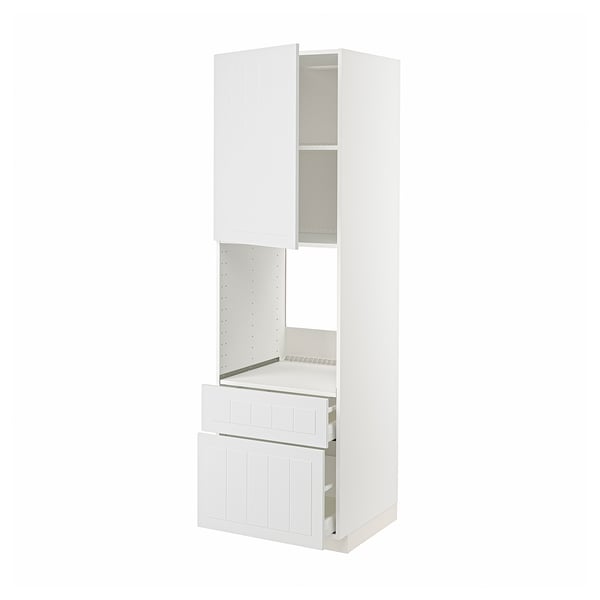 METOD / MAXIMERA Mobil forn/cass/2fron/1cass me/1al, bianco/Stensund bianco, 60x60x200 cm