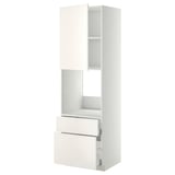 METOD / MAXIMERA Mobil forn/cass/2fron/1cass me/1al, bianco/Veddinge bianco, 60x60x200 cm
