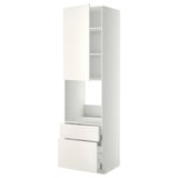 METOD / MAXIMERA Mobil forn/cass/2fron/1cass me/1al, bianco/Veddinge bianco, 60x60x220 cm