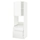 METOD / MAXIMERA Mobil forn/cass/2fron/1cass me/1al, bianco/Voxtorp bianco opaco, 60x60x200 cm
