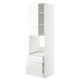 METOD / MAXIMERA Mobil forn/cass/2fron/1cass me/1al, bianco/Voxtorp lucido/bianco, 60x60x220 cm