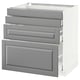 METOD / MAXIMERA Mobile/4 frontali/4 cassetti, bianco/Bodbyn grigio, 80x60 cm
