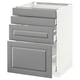 METOD / MAXIMERA Mobile/4 frontali/4 cassetti, bianco/Bodbyn grigio, 60x60 cm