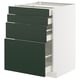 METOD / MAXIMERA Mobile/4 frontali/4 cassetti, bianco/Havstorp verde intenso, 60x60 cm