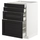 METOD / MAXIMERA Mobile/4 frontali/4 cassetti, bianco/Lerhyttan mordente nero, 60x60 cm
