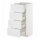 METOD / MAXIMERA Mobile/4 frontali/4 cassetti, bianco/Stensund bianco, 40x37 cm