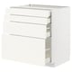 Opzione: METOD / MAXIMERA Mobile/4 frontali/4 cassetti, bianco/Vallstena bianco, 80x60 cm