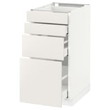 METOD / MAXIMERA Mobile/4 frontali/4 cassetti, bianco/Veddinge bianco, 40x60 cm