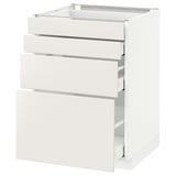 METOD / MAXIMERA Mobile/4 frontali/4 cassetti, bianco/Veddinge bianco, 60x60 cm