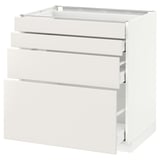 METOD / MAXIMERA Mobile/4 frontali/4 cassetti, bianco/Veddinge bianco, 80x60 cm