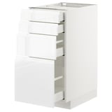 METOD / MAXIMERA Mobile/4 frontali/4 cassetti, bianco/Voxtorp lucido/bianco, 40x60 cm