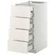 METOD / MAXIMERA Mobile 4front/2cassetti bassi/3medi, bianco/Veddinge bianco, 40x60 cm