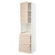 METOD / MAXIMERA Mobile alt micro com/anta/3cassetti, bianco/Askersund effetto frassino chiaro, 60x60x240 cm