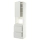 METOD / MAXIMERA Mobile alt micro com/anta/3cassetti, bianco/Aspudden grigio chiaro, 60x60x240 cm