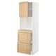 METOD / MAXIMERA Mobile alt micro com/anta/3cassetti, bianco/Forsbacka rovere, 60x60x200 cm
