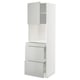 METOD / MAXIMERA Mobile alt micro com/anta/3cassetti, bianco/Havstorp grigio chiaro, 60x60x200 cm