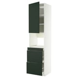METOD / MAXIMERA Mobile alt micro com/anta/3cassetti, bianco/Havstorp verde intenso, 60x60x240 cm