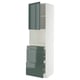 METOD / MAXIMERA Mobile alt micro com/anta/3cassetti, bianco/Kallarp grigio-verde scuro lucido, 60x60x220 cm