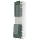 METOD / MAXIMERA Mobile alt micro com/anta/3cassetti, bianco/Kallarp grigio-verde scuro lucido, 60x60x240 cm