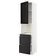 METOD / MAXIMERA Mobile alt micro com/anta/3cassetti, bianco/Lerhyttan mordente nero, 60x60x240 cm