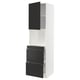 METOD / MAXIMERA Mobile alt micro com/anta/3cassetti, bianco/Nickebo antracite opaco, 60x60x220 cm