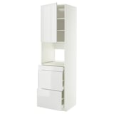 METOD / MAXIMERA Mobile alt micro com/anta/3cassetti, bianco/Ringhult bianco, 60x60x220 cm