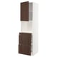 METOD / MAXIMERA Mobile alt micro com/anta/3cassetti, bianco/Sinarp marrone, 60x60x220 cm