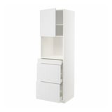 METOD / MAXIMERA Mobile alt micro com/anta/3cassetti, bianco/Stensund bianco, 60x60x200 cm