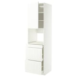 METOD / MAXIMERA Mobile alt micro com/anta/3cassetti, bianco/Stensund bianco, 60x60x220 cm