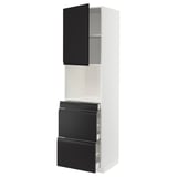 METOD / MAXIMERA Mobile alt micro com/anta/3cassetti, bianco/Upplöv antracite opaco, 60x60x220 cm