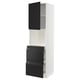 METOD / MAXIMERA Mobile alt micro com/anta/3cassetti, bianco/Upplöv antracite opaco, 60x60x220 cm