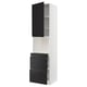 METOD / MAXIMERA Mobile alt micro com/anta/3cassetti, bianco/Upplöv antracite opaco, 60x60x240 cm