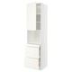 METOD / MAXIMERA Mobile alt micro com/anta/3cassetti, bianco/Vallstena bianco, 60x60x240 cm